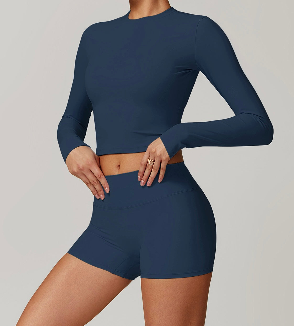 Cropped Long Sleeve Top