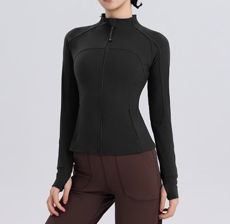 High Neck Zip Up Jacket