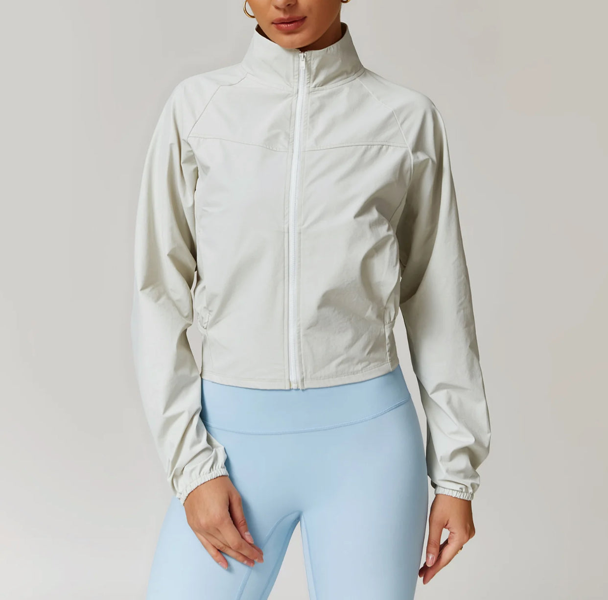 Cropped Windbreaker Jacket